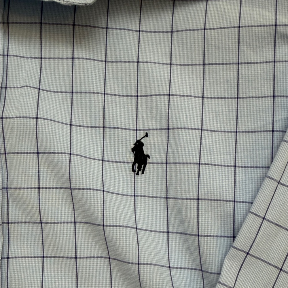 Polo by Ralph Lauren Men's Light Blue Plaid Shirt - Picture 3 of 7